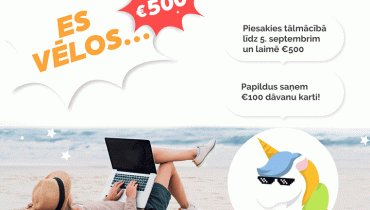 Augusta speciālais piedāvājums! Mācies tālmācībā un saņem €100 dāvanu karti, un laimē €500!
